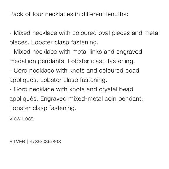 New Zara 4pc Layered Beaded Coin Necklace Set with Black, Brown, and Gold Tones - Picture 9 of 11